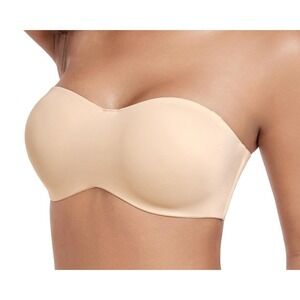 Strapless Bra Anti-Slip Underwire Bandeau Seamless Support 34B